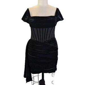 PARTHEA Velvet Mini Dress